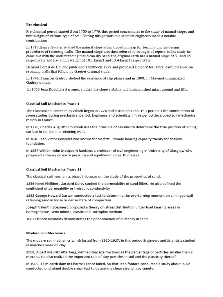 Soil Mechanics Pdf Soil Mechanics Physics