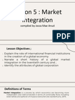Lesson 5 - Market Integration