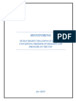 Report On Violations of Human Rights and Religious Freedoms in Ukraine Related To The Ukrainian Orthodox Church in 2023