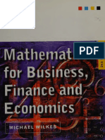 Mathematics For Business, Finance, and Economics