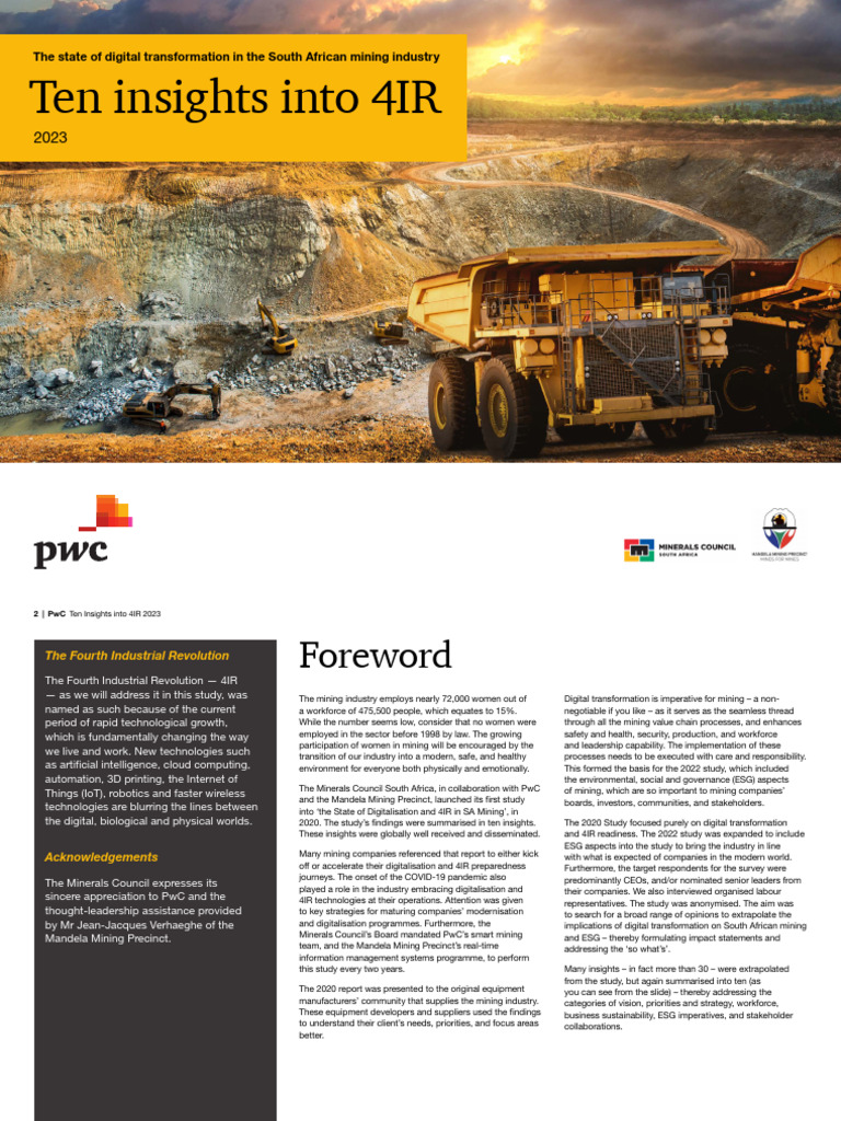 Ten Insights Into 4ir 2023 | PDF | Internet Of Things | Mining