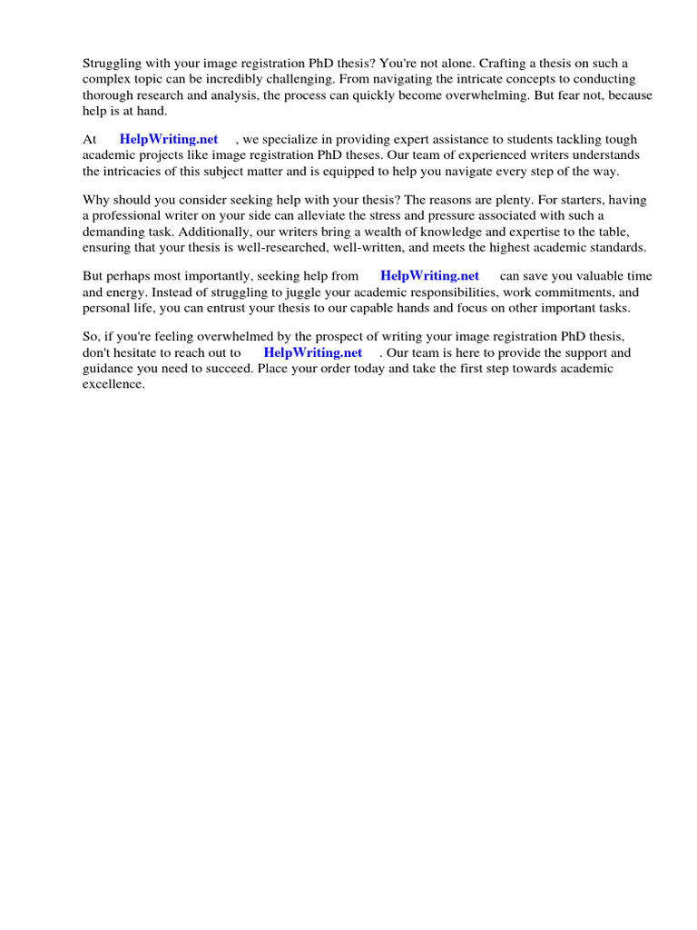 Image Registration PHD Thesis | PDF | Computers