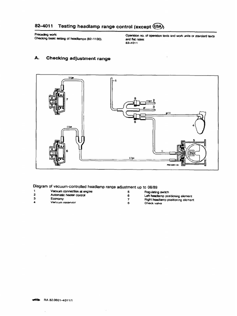 124 Headlight Range Adjuster 82-4011 | PDF