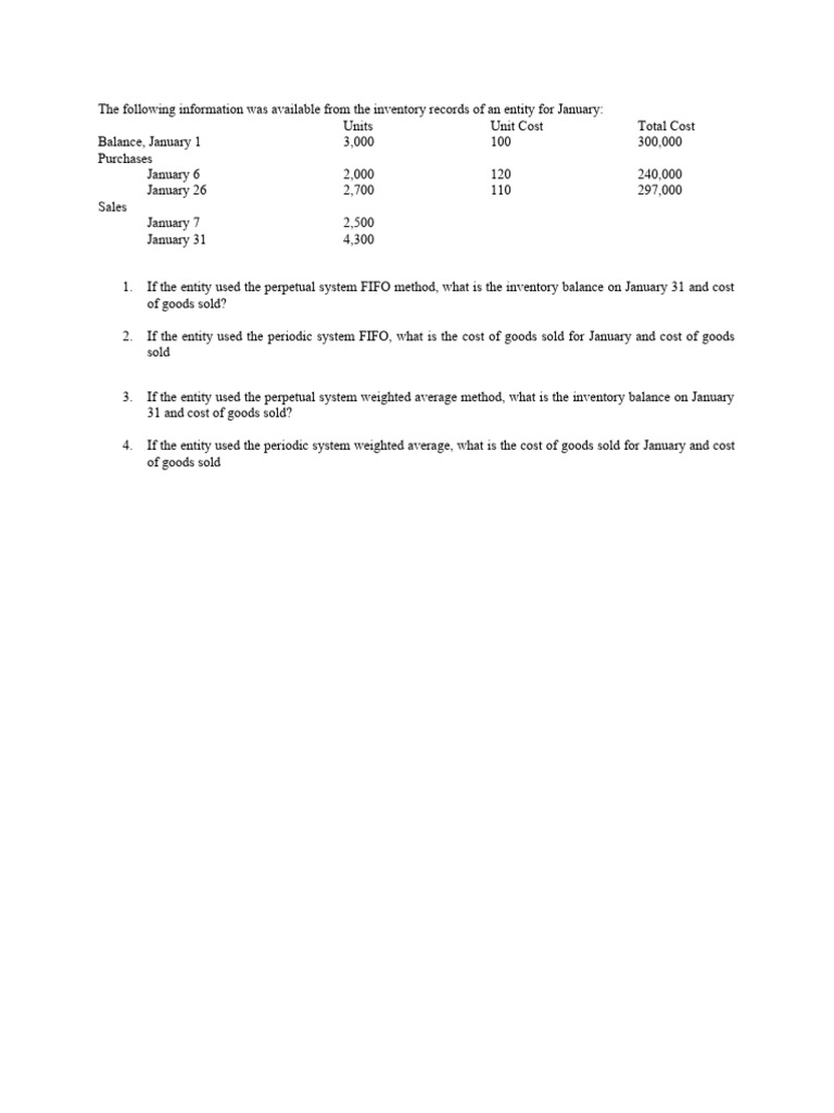 Inventory Analysis: FIFO & Weighted Average | PDF