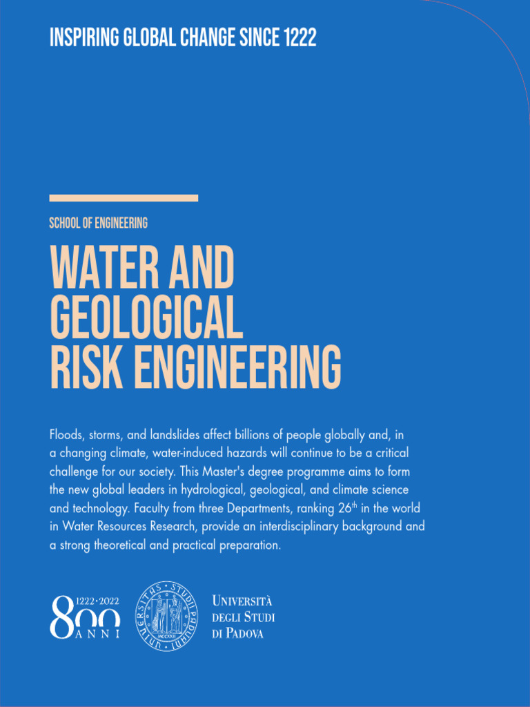 Water and Geological Risk Engineering - 2324 | PDF | Engineering | Water