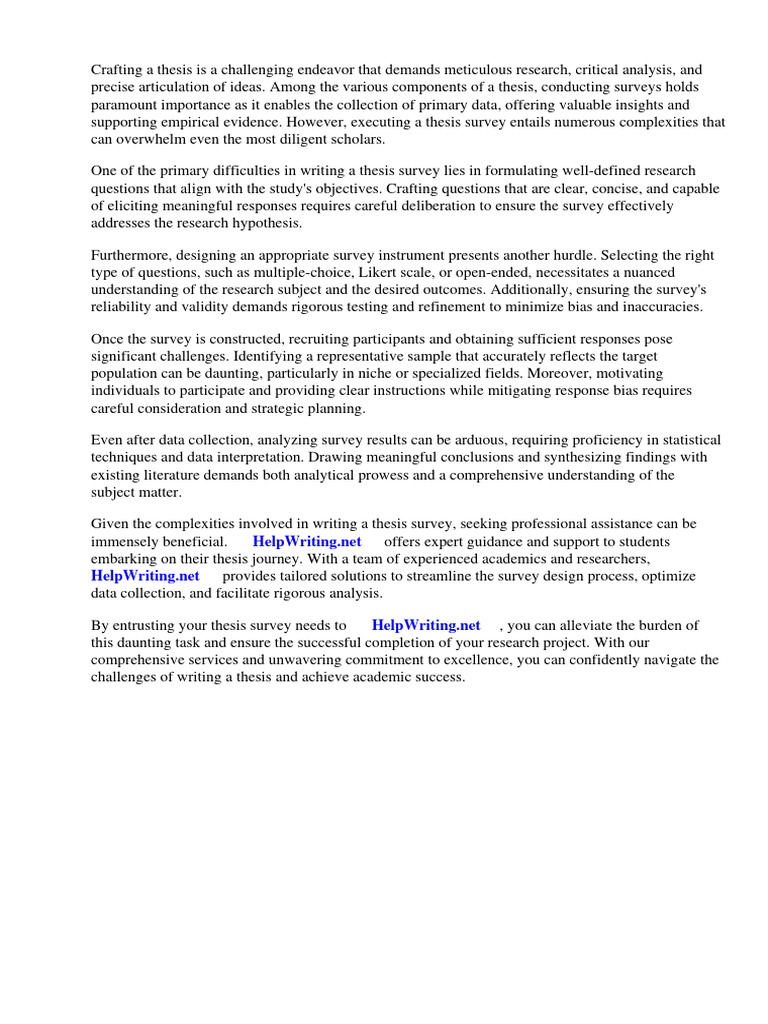 Examples of Thesis Surveys | PDF | Survey Methodology | Questionnaire