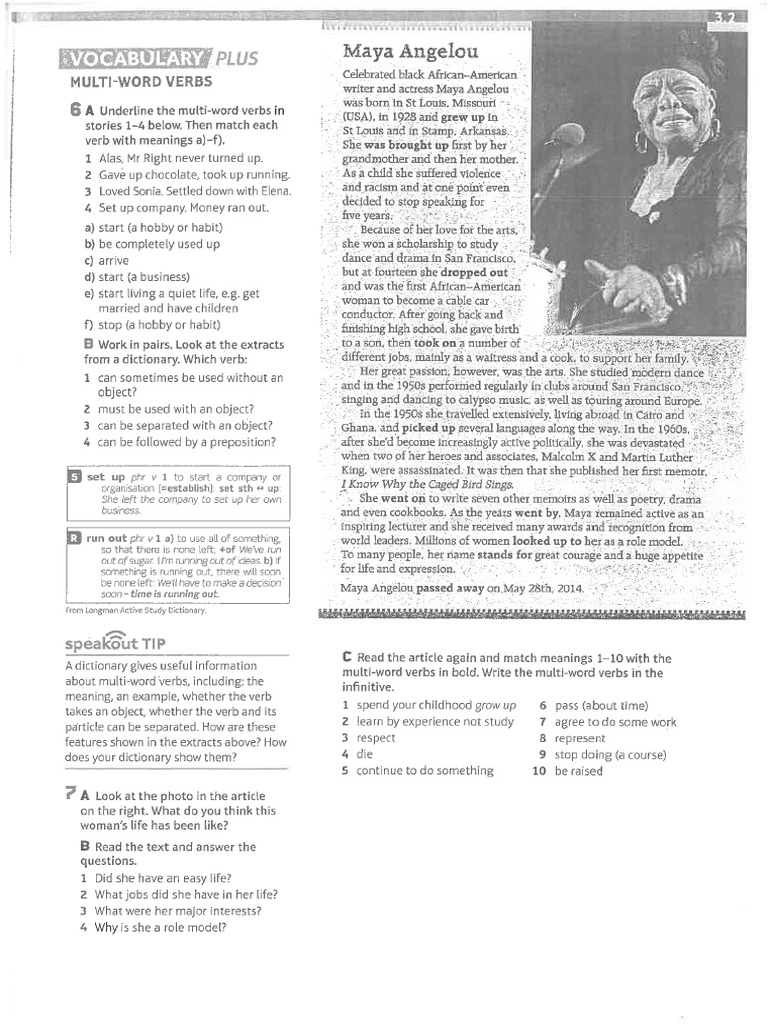 Maya Angelou Worksheet PDF
