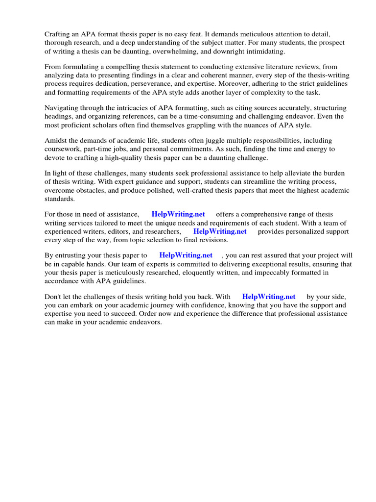 Apa Format Thesis Paper | PDF | Apa Style | Thesis