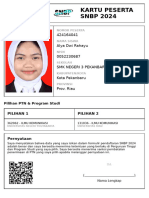 Kartu Peserta SNBP 2024: 424164041 Alya Dwi Rahayu 0052230687 SMK Negeri 3 Pekanbaru Kota Pekanbaru Prov. Riau