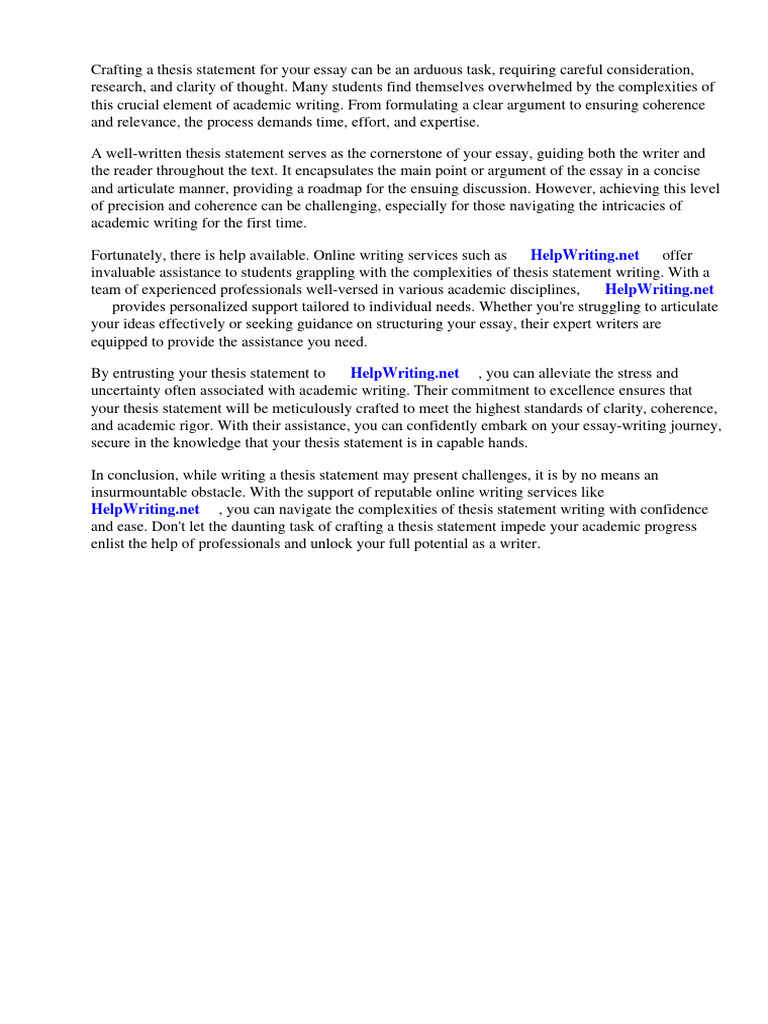 How Write Thesis Statement in Essay | PDF | Career & Growth | Business