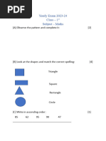 Yearly Exam 2023-24 Maths