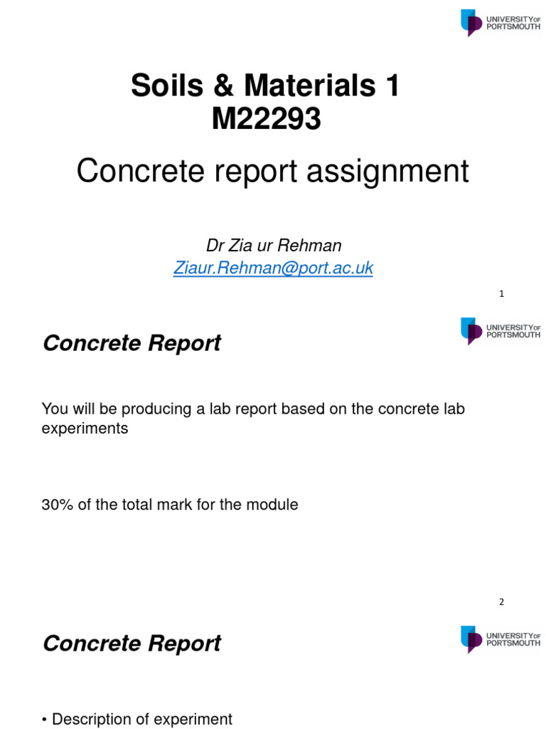 Concrete Mix Design Lab Report Guide | PDF | Concrete | Experiment