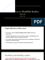 Class 1 Introduction To Disability Studies