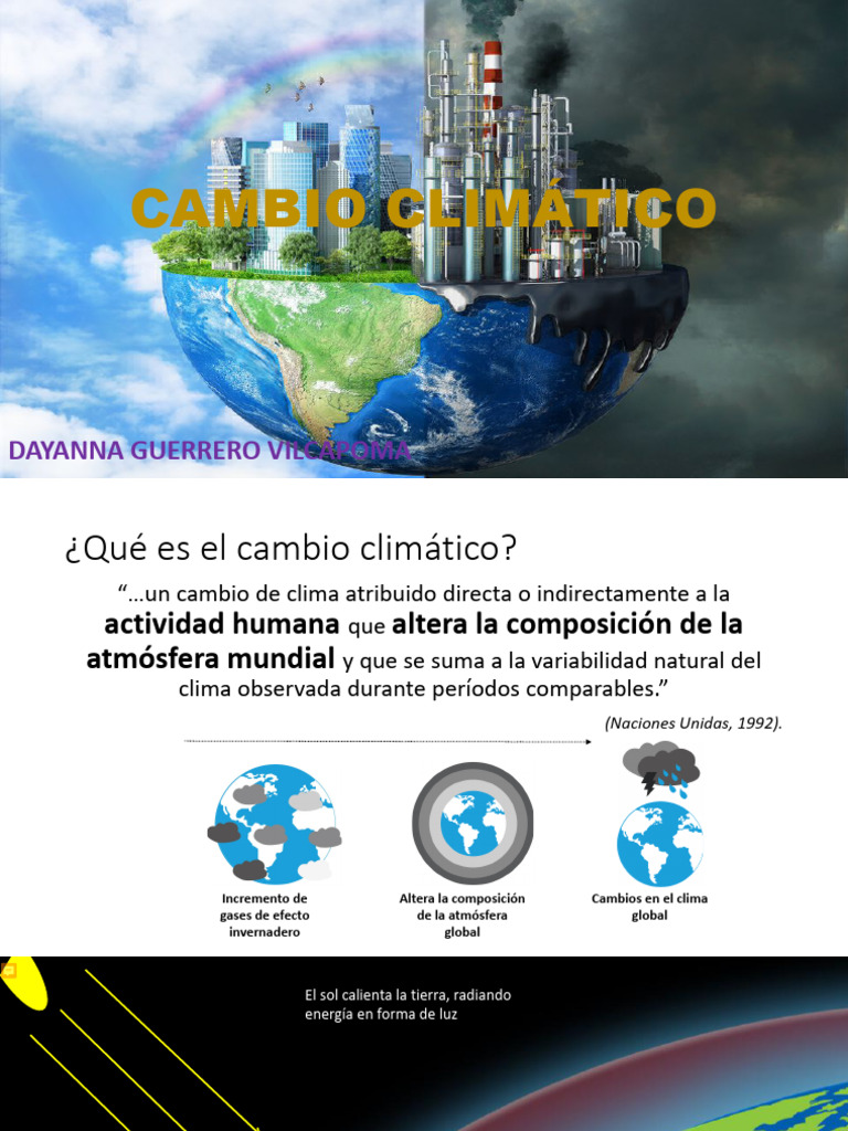Causas y Mitigación del Cambio Climático | PDF | Gases de efecto ...