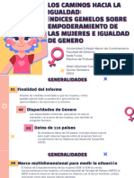 LOS CAMINOS HACIA LA IGUALDAD-Índices Gemelos Sobre Empoderamiento de Las Mujeres e Igualdad de Género