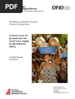 A Brief Review of Groundwater For Rural Water Supply in Sub-Saharan Africa