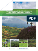 Metodología para La Identificación General de La Frontera Agrícola en Colombia