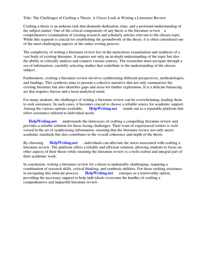 Sample of literature review in thesis pdf thesis essays