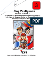 AP3 - Q2 - W7 Kahulugan NG Opisyal Na Himno NG Kinabibilanganng Lalawigan at Iba Pang Sining Na Nagpapakilala NG Sariling Lalawigan at Rehiyon - v2