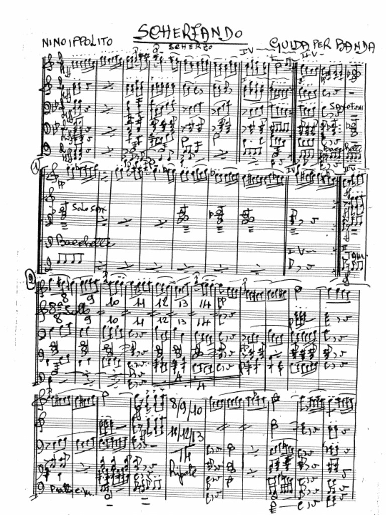 Scherzando Di Nino Ippolito (Partitura - Parti) | PDF