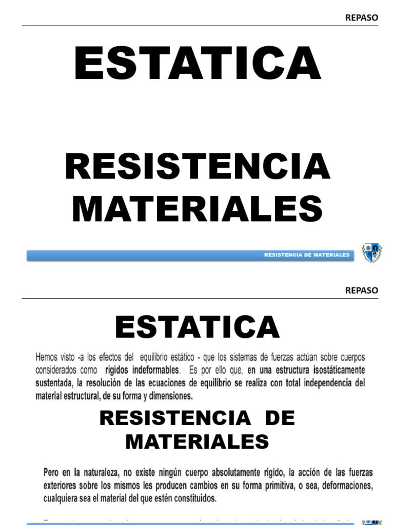Repaso de Resistencia de Materiales | PDF | Resistencia de materiales ...