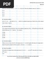 Sequences and Series - JEE Main 2024 January