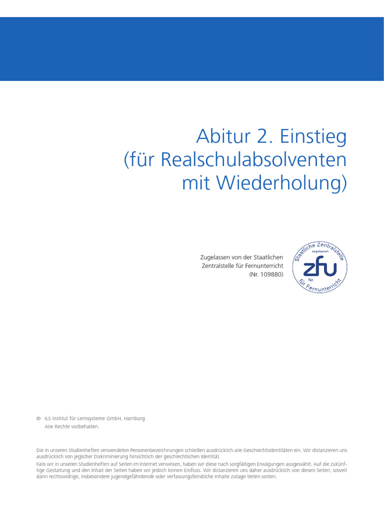 LBH 901 Abitur 2 Einstieg | PDF