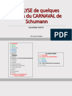 Schumann Analyse de Quelques Pièces Du Carnaval de Schumann