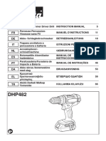 Manual de Instrucciones Taladro Combinado DHP482RME
