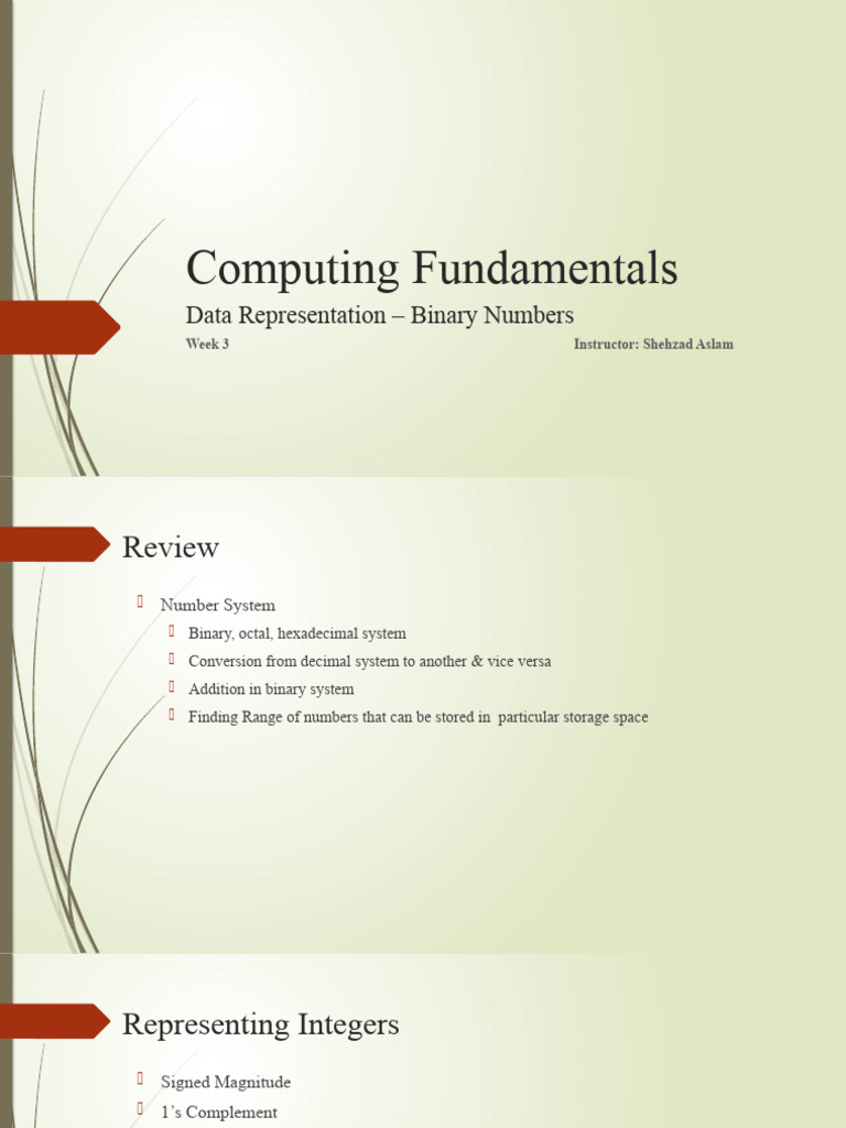 Week 3.1 | PDF | Arithmetic | Computer Architecture