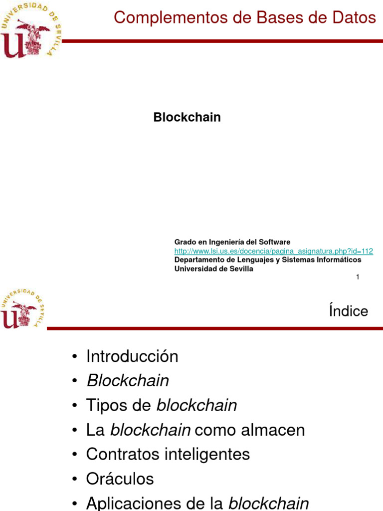 Introducción a la Blockchain y sus Aplicaciones | PDF | Comunicación ...