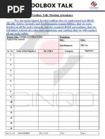 ToolBox Talk Attendance Sheet