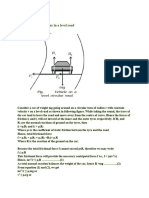 Circular Motion of A Car On A Level Road