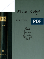 Whose Body. A Lord Peter Wimsey Novel by Dorothy L. Sayers