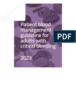 Patient Blood Management Guideline For Adults With Critical Bleeding
