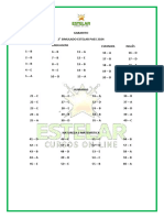 2° Simulado Paes 2024 - Gabarito