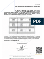 Informe de Pagamentos de Mensalidades Referente Ao Calendário 2022