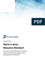 Sanket Salve Resume Review