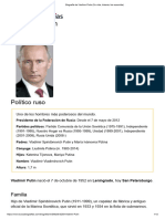 Biografía de Vladímir Putin