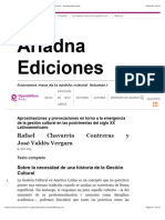 Conceptos Clave de La Gestión Cultural. Volumen I - Historia - Ariadna Ediciones