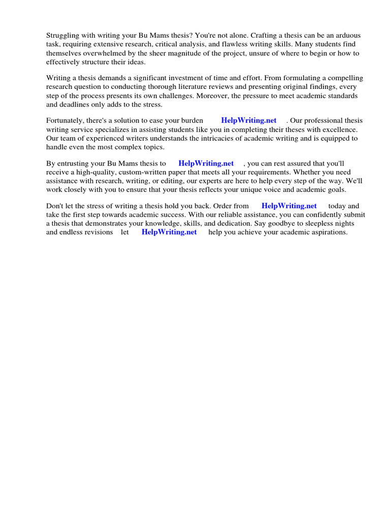 BU MAMS LINKAGE intelligence overview