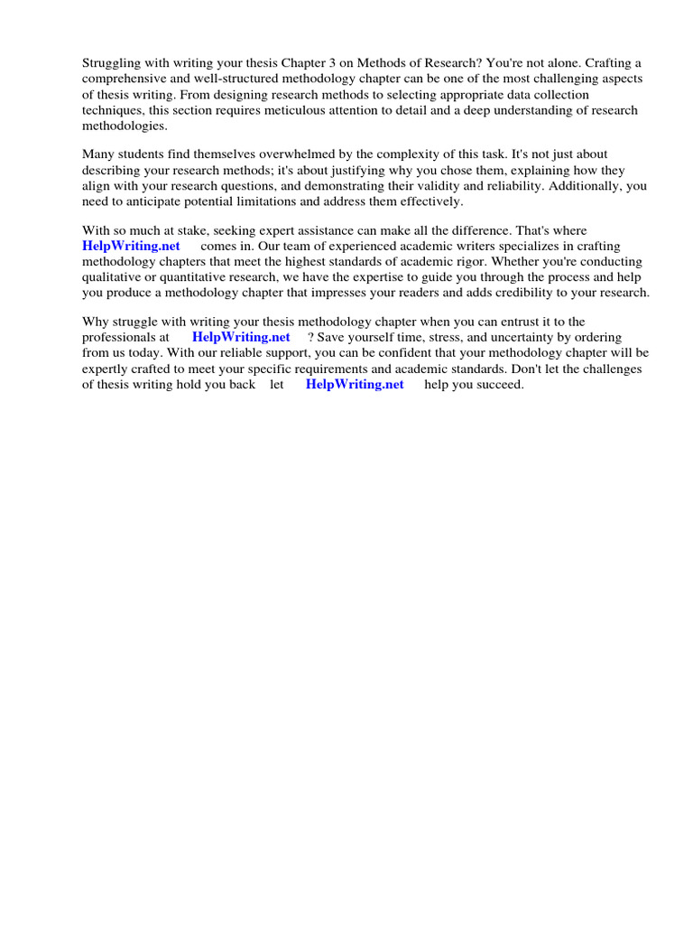 Thesis chapter 3 methods of research pdf methodology qualitative
