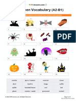Halloween Vocabulary and Speaking Task A2 - B1