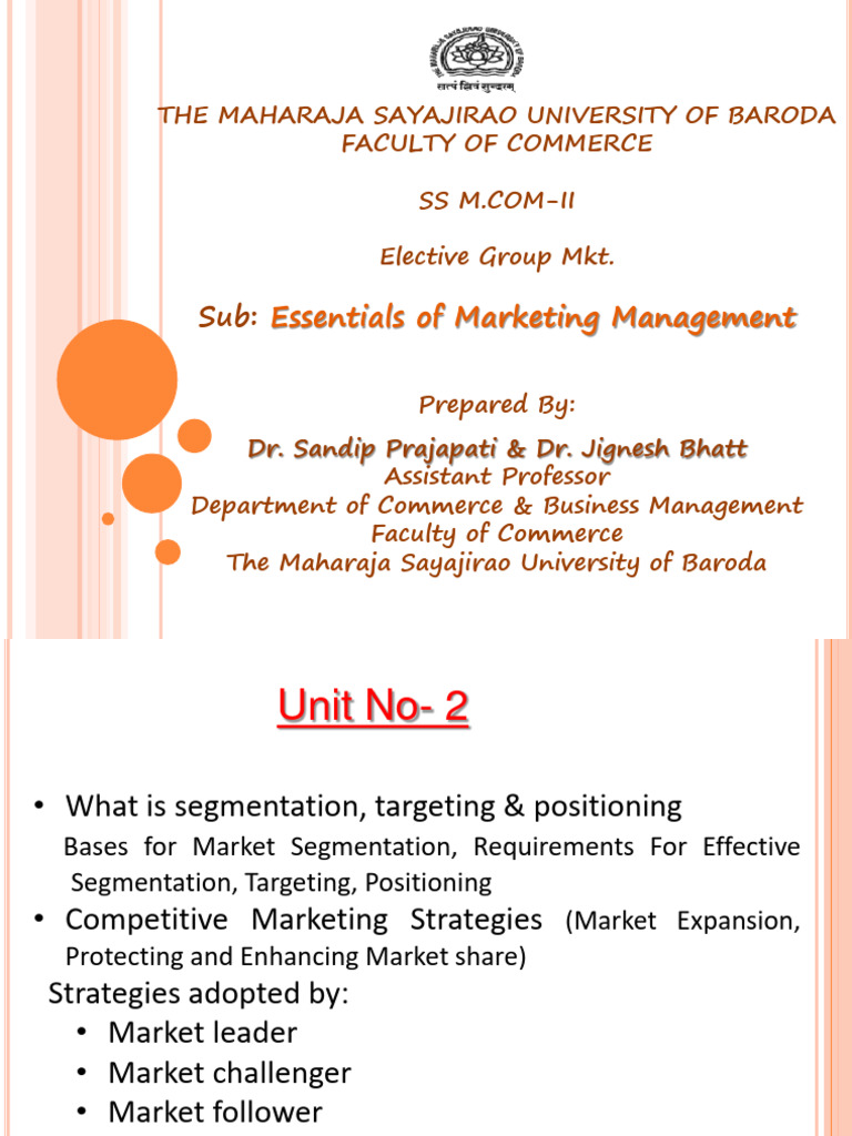 Marketing Management Essentials Guide | PDF | Marketing | Market ...