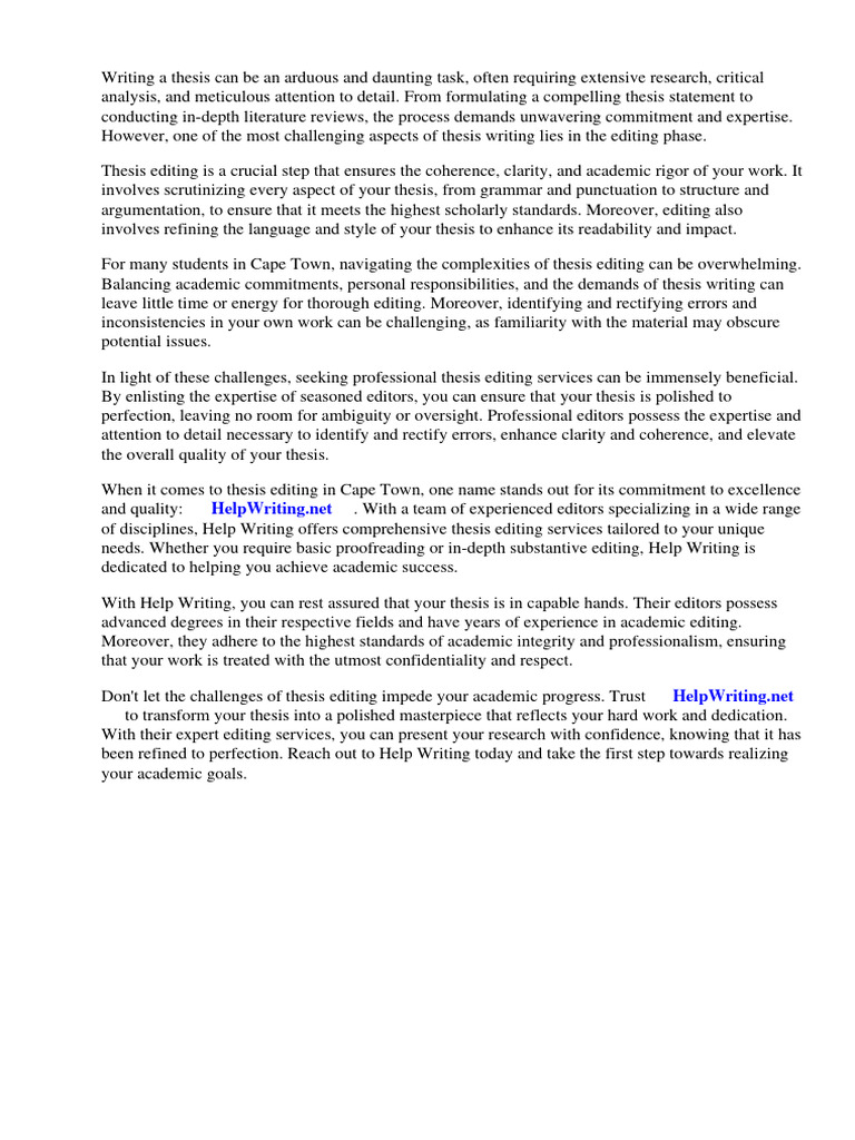 Thesis editing cape town download free pdf editing methodology