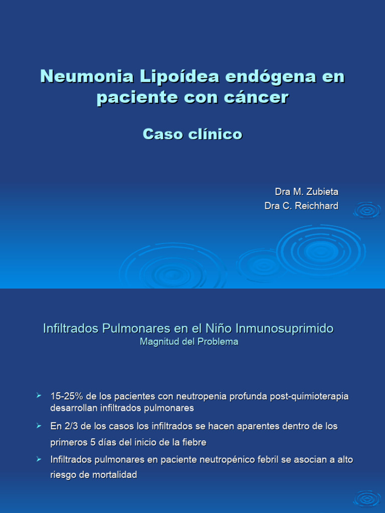Neumonia Lipoídea Endógena en Paciente Con Cáncer (Caso Clinico) | PDF ...
