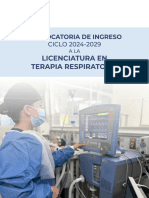 Licenciatura en Terapia Respiratoria: Convocatoria de Ingreso