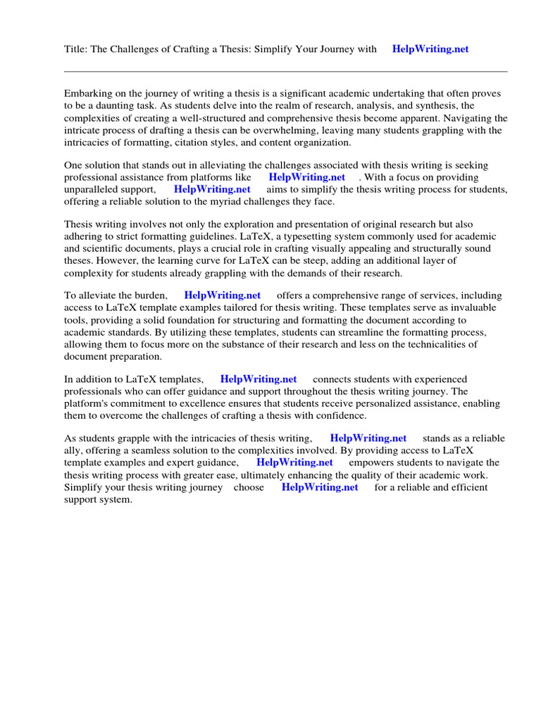 Thesis Latex Template Examples PDF Thesis Computing