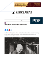 WWW Lionsroar Com Wisdom Seeks For Wisdom