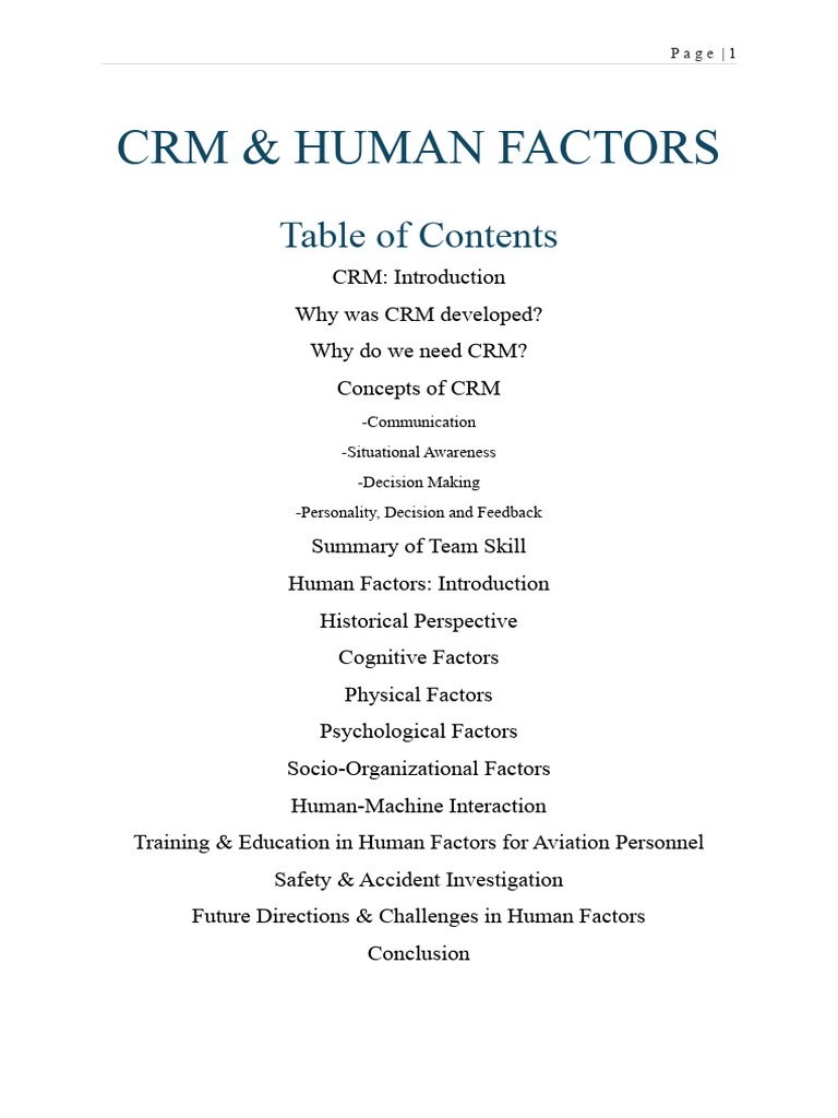 Enhancing Aviation Safety through CRM | PDF | Career & Growth | Business